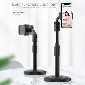 Giá đỡ kẹp điện thoại livestream đế tròn nặng không đổ để quay video ghi hình xem phim học trực tuyến xoay 360 độ