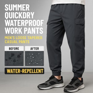 Mens Breathable Waterproof Quick-Dry Utility Triangle Cargo Pants Outdoor Quick-drying Tactical Pants Sports Hiking Pants