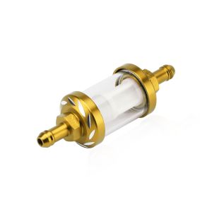 Universal 8mm CNC Motorcycle Oil Filter Gas Fuel Gasoline Quad Aluminum Alloy Glass Moto Accessories