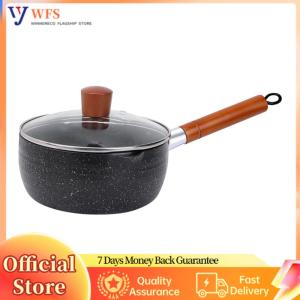 【Flagship】Nonstick Sauce Span Boiled Milk Pot with Lid Medical Stone Omelette Pan Universal Induction Frying Pan for Home Kitchen