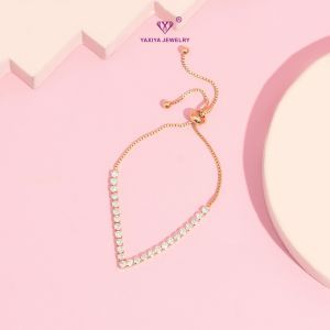 Yaxiya Gelang Serut Aurel Permata Perhiasan Lapis Emas 18K 983