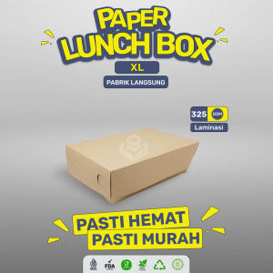 Paper Lunch Box Extra Large Lunch Box Extra Large Lunch Box (Isi 10 Pcs / LB4K4)