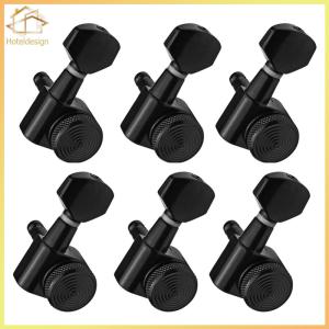6Set Guitar String Peg Locking Tuners Tuning Pegs Machine Heads Black 6R Inline