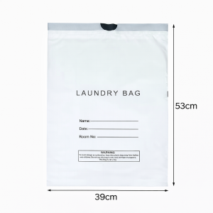 Disposable Laundry Bags Plastic Hotel Guest Clothes Storage Travel Translucent Drawstring Waterproof Hospital Homestay
