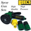 High Pressure Hose Nozzle Set 5pcs Multifunction Water Saving Spray 8 settings. 
