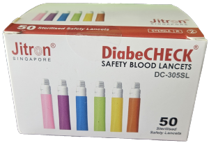 Jitron DiabeCHECK Safety Blood Lancets DC-305SL  50 pcs & 100 pcs