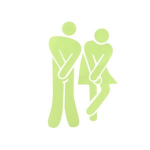 HOUCHU DIY Creative Bathroom Decoration Luminous Glow In The Dark Wall Sticker Washroom Door Sign Indicator Label Toilet Sticker