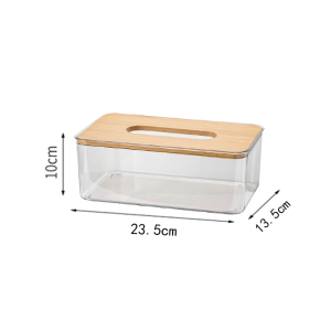 Transparent PET facial mask dispenser storage box creative table large capacity dustproof tissue box with spring
