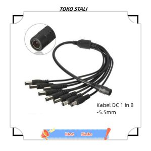 kabel dc cumi cabang 8 jack 55 x 21 mm cctv