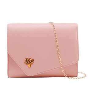 Tas Selempang Wanita Kasual Tali Rantai Pin Pohon Bahan Kulit PU Fashion Sling Bag Kekinian COD T88