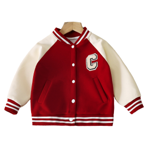 【พร้อมส่งจากกรุงเทพ】🚀เสื้อเบสบอลเด็ก แจ็กเก็ตเด็ก กันลม ผ้าฝ้าย แบบมีกระดุม 3-12ปี