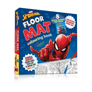 Marvel Spiderman Floor Mat Colouring Book For Kids To Color With Double-Sided Poster Box Set