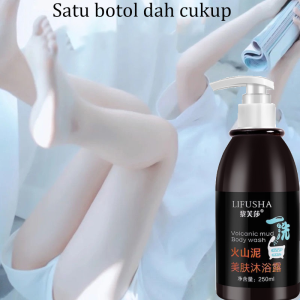 Body Wash Whitening Whitening Artifact Volcanic Mud Whitening Shower Cream 250 ml After sun repair Effective whitening body shower cream can whiten in one wash It can whiten thighs arms bikini area and other body parts Suitable for men and women