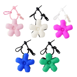 Trend Exquisite Fabric Small Flower Keychain Lovely Pendant Female Cute Cloth Flower Car Keychain Bag Pendant Gift
