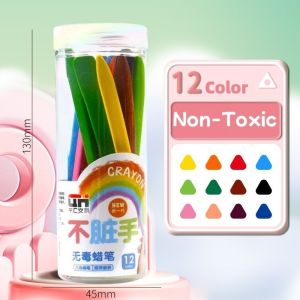 12/24/36 Colors Plastic Crayons Painting No Dirty Hand Safe Non-Toxic Washable Toddler Crayons Kids