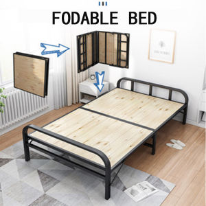 Solid Wood Bed Foldable Bed Frame 90/100/120cm Gift  katil kayu Sleeping Bed Frame Single Bed Ready Stock
