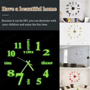 【จัดส่งถึงบ้านคุณภายใน 48 ชั่วโมง】นาฬิกาแขวนผนังเรืองแสงเงียบใช้ในครัวเรือนนาฬิกาเรืองแสง นาฬิกาติดผนัง ทรงกลม เข็มเดินเรียบ เสียงเงียบ ประหยัดถ่าน