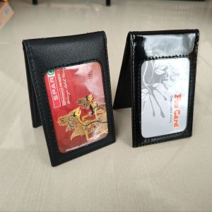 name tag id card holder kulit kekinian