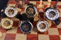 Forsining Men Watches Top Brand Luxury Mechanical Skeleton Watch Black Golden 3D Literal Design Roman Number Black Dial Clock. 