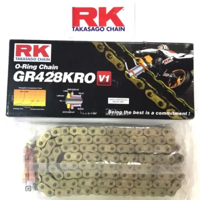 Y15z / rs150 - sprocket chain GR428KRO - 122L / 132L( GOLD ORING) - RK / RKM -