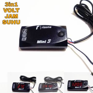 Voltmeter Motor Mobil 3in1 Mini3 Rizoma Waterproof Universal