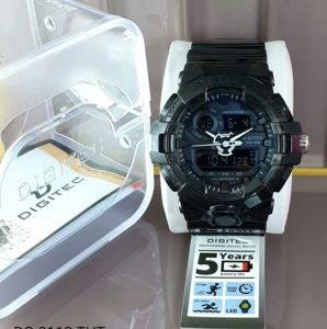 Jam tangan pria DIGITEC 3112 tali rubber analog digital original