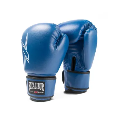 Excalibur CHALLENGER 8054 Premium PVC Boxing Gloves – Black Red Blue