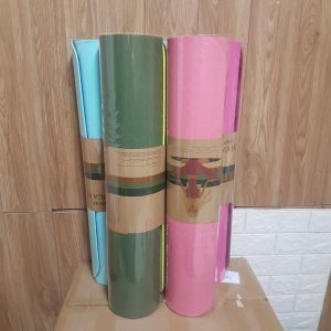 Thảm Tập Yoga Gym Thể Dục Tại Nhà TPE Chống Trượt 2 Lớp Dày 6mm Chất Liệu Cao Su Non Cao Cấp Chống Trơn Trượt