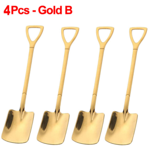 4PCS 304 Stainless Steel Watermelon Spatula Spoon Household Dessert Ice Cream Coffee Tea Spoon Kitchen Bar Tool