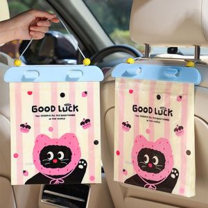 YIDIA สร้างสรรค์ ถุงขยะแขวนในรถ ใช้แล้วทิ้ง แบบพกพา กล่องเก็บขยะ ของขวัญ วางได้ ถังขยะรถยนต์ ของใช้ในรถยนต์