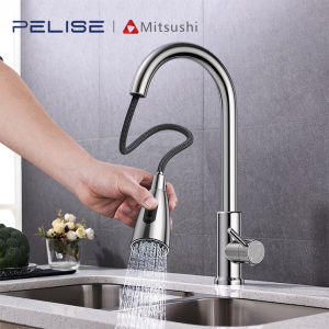 Pelise Kitchen Faucet Retractable Kitchen Sink Tap 360° Flexible Rotation AH-077B