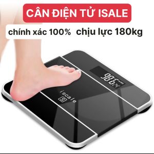 [Siêu Chuẩn] CÂN ĐIỆN TỬ ISCALE MẶT GƯƠNG SANG CHẢNH THEO DÕI CÂN NẶNG NHIỆT ĐỘ PHÒNG CHÍNH XÁC 100% - CÂN SỨC KHOẺ GIA ĐÌNH XỊN CHỊU LỰC ĐẾN 180KG