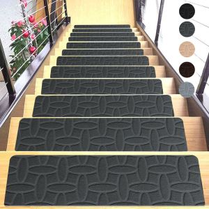 NOBLELYN 76x20cm Thảm cầu thang Tự dính Chống trượt Miếng đệm bảo vệ Sọc mềm Thảm cửa Trang trí nhà cửa