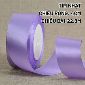 Cuộn 22met - Ruy băng lụa bản 4cm nhiều màu