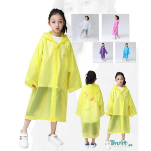 Áo Mưa Trẻ Em Phong Cách Hàn Quốc Vải Dù Trùm Cá Đuối Đẹp Cao cấp bé Tiểu học học sinh trai gái vừa balo đi học -AT