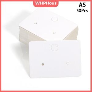 WP💓💛💖 50pcs Round Cardboard Earring Display Cards Blank Kraft Paper Jewelry Hanging Tags For Earring Ear Studs Selling Packaging