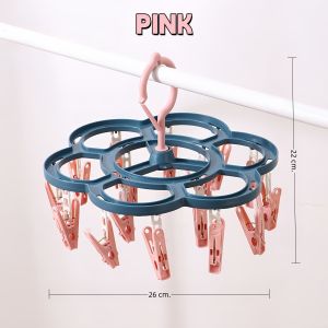 ไม้หนีบผ้า ที่หนีบผ้าพลาสติก มี 12 ตัว ไม้แขวนผ้า ตากผ้า