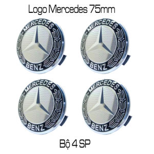 Logo xe Mercedes Chụp mâm xe Mercedes Logo dùng cho Lazang xe Mercedes. (Loại 75mm) LogoMec75