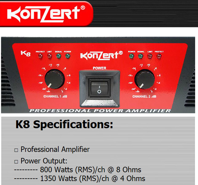 Konzert K8 Power Amplifier Lazada PH