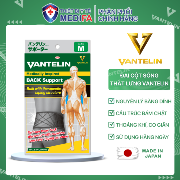 Đai Bảo Vệ Cột Sống Thắt Lưng Vantelin, Đai Hỗ Trợ Khớp Số 1 Nhật Bản ...