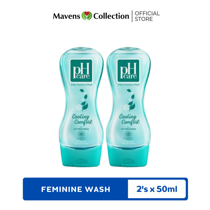 PACK OF 2) PHCare Cooling Comfort 50ml Daily Feminine Wash
