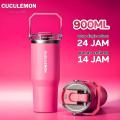 Cuculemon Tumbler Stainless Steel 1L Kapasitas BesarTermos Air Tahan 24 jam botol Kopi Vacuum,. 
