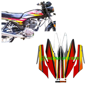 STIKER STRIPING LIS LES BODY MOTOR HONDA GL PRO 1997 WARNA MERAH