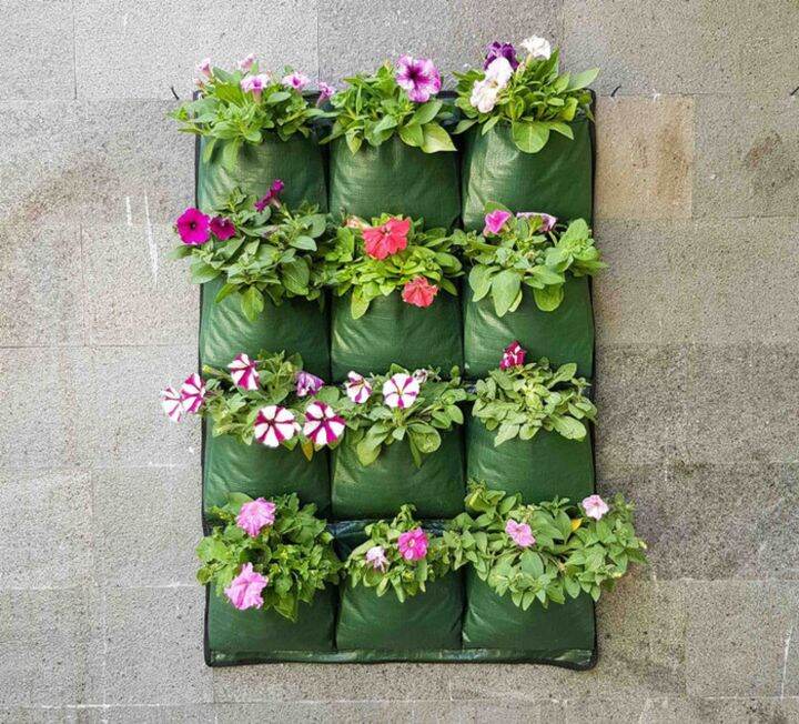 Wall Planter 12 Kantong Bag Pot Tanaman Hias Bunga Dinding Gantung Lazada Indonesia