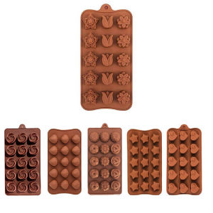 Vixplorn Premium Chocolate Molds Non-Stick Flexible Reusable Heat Resistant DIY Silicone Molds Baking Tools
