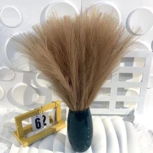 5/10Pcs 55CM Artificial Fluffy Pampas Grass Bouquet Boho Decor Flower Fake Plant Home Party Decor