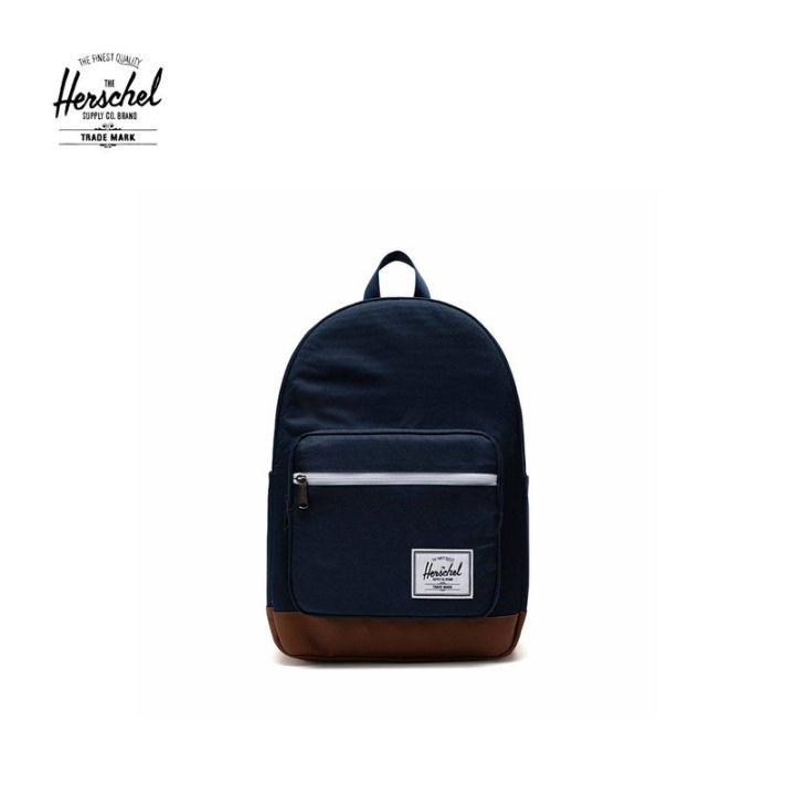 herschel backpack lazada philippines Herschel Pop Quiz Backpack Navy/Tan Us 22L 600D Polyester Knapsack Unisex  Casual Bag Laptop Pocket Backpack - Lazada