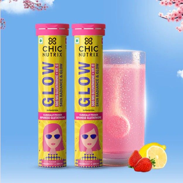 HQ STOCK- CHIC NUTRIX Glow Glutathione 500mg– Skin Brightening & Radiance Drink