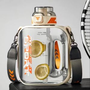 (SG Seller) TKK Tritan Sports Water Bottle Large Capacity 1L/1.6L/2L Creative Cup Heat Resistant Outdoor Adult Travel Kettle Gym Fitness Jugs #1022 -SP21