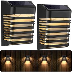 Led Solar wall Garden Light  Outdoor Waterproof Wall Light Solar Fence Lamp for Balcony House Deck Stair Courtyard Decor